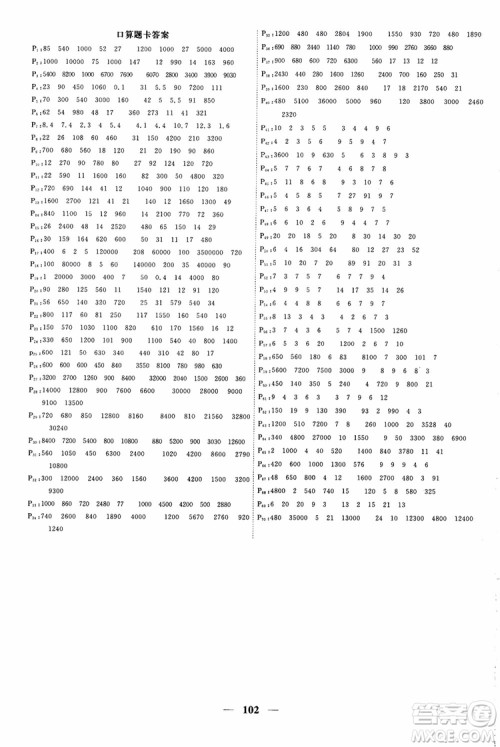 2018秋阳光同学四年级上册数学课时优化作业人教版RJ参考答案 2018秋阳光同学四年级上册数学课时优化作业人教版RJ参考答案