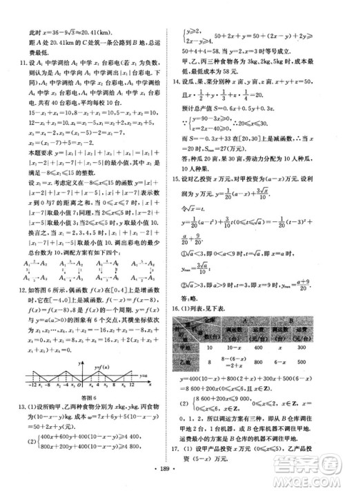 龙门专题高中数学函数专题参考答案 龙门专题高中数学函数专题参考答案
