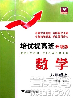 2018年浙大优学培优提高班升级版八年级上数学参考答案