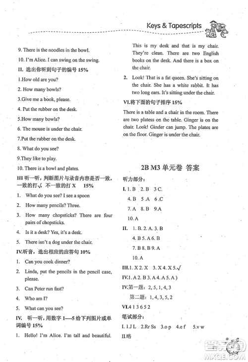 2018版名师精选课课练二年级上英语N版参考答案 2018版名师精选课课练二年级上英语N版参考答案