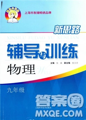 2018年新思路辅导与训练物理九年级参考答案