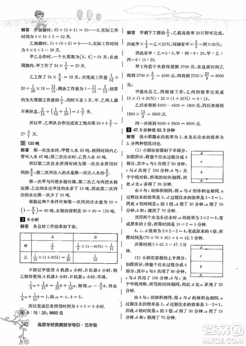 2018年高思学校竞赛数学导引五年级详解升级版参考答案