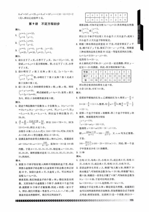 2018年南京出版社奥数辅导班小学五年级数学参考答案