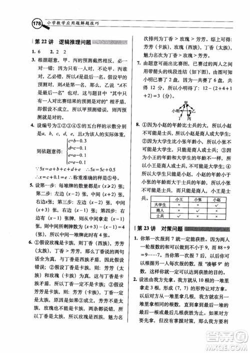 2018年小学数学应用题解题技巧参考答案