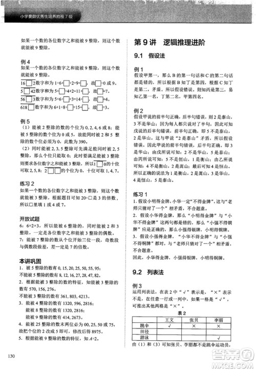 2018版学而思培优小学奥数优秀生培养教程7级参考答案