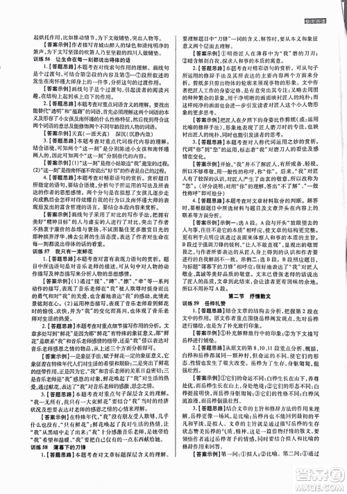 2018版木头马现代文阅读高效训练88篇九年级+中考答案 2018版木头马现代文阅读高效训练88篇九年级+中考答案