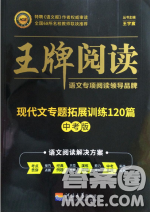 2018版王牌阅读现代文专题拓展训练120篇中考版参考答案