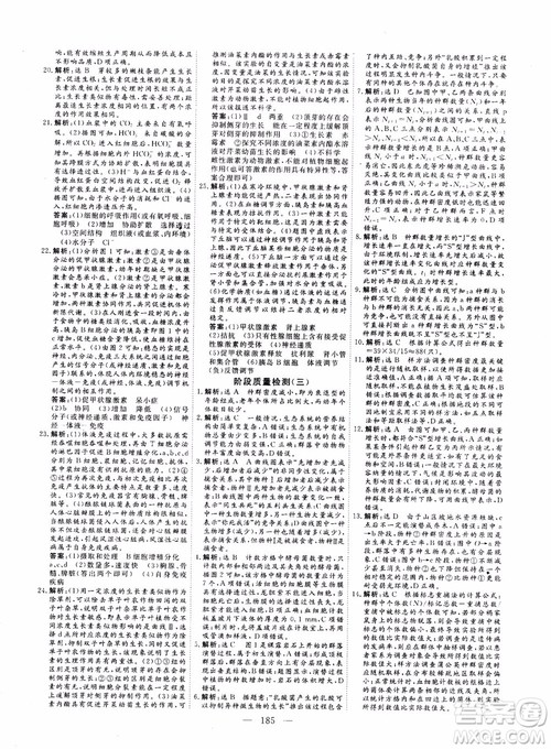 学案导学2018高中同步高效课堂生物必修3参考答案