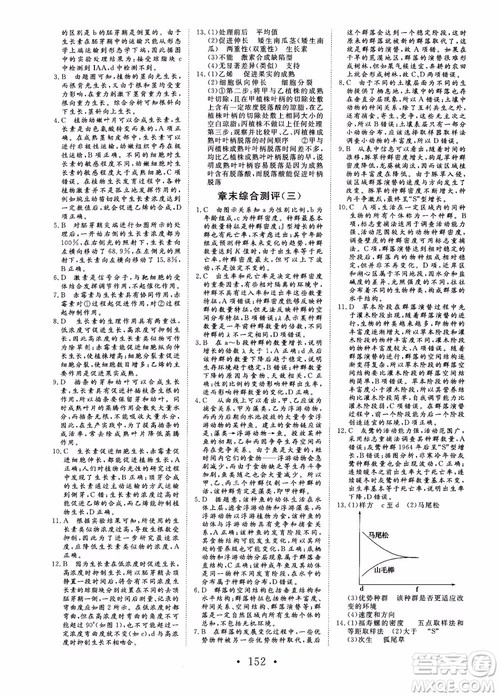 2018-2019课堂新坐标高中同步导学案生物必修3人教版x参考答案 2018-2019课堂新坐标高中同步导学案生物必修3人教版x参考答案