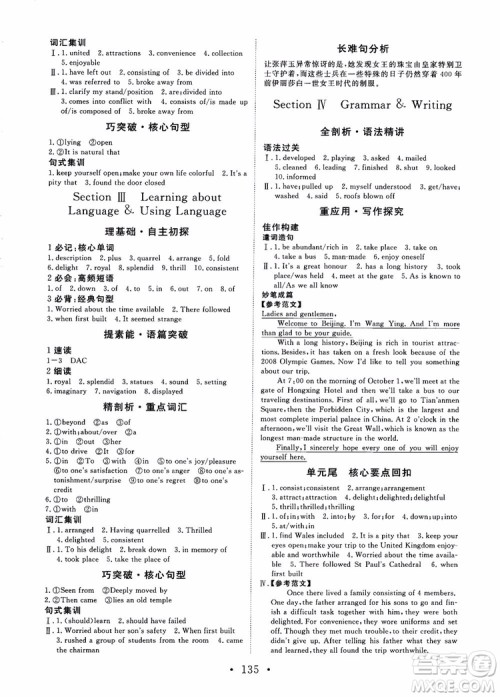 课堂新坐标2018高中同步导学案英语必修5人教版参考答案