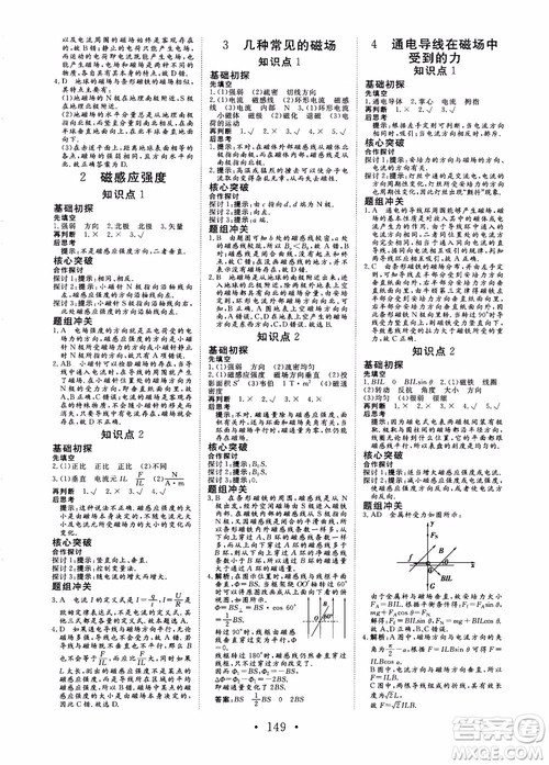 2019课堂新坐标高中同步导学案物理选修3-1人教版参考答案 2019课堂新坐标高中同步导学案物理选修3-1人教版参考答案