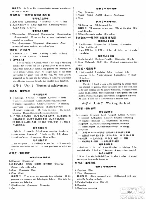 2019英语人教版课堂新坐标高三一轮总复习参考答案