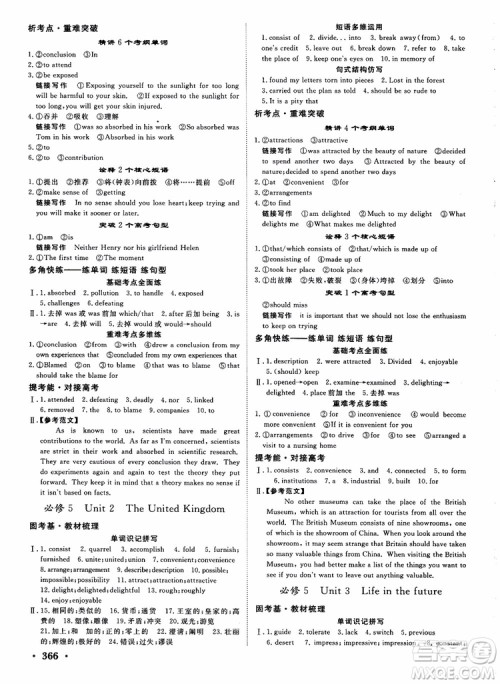 2019英语人教版课堂新坐标高三一轮总复习参考答案