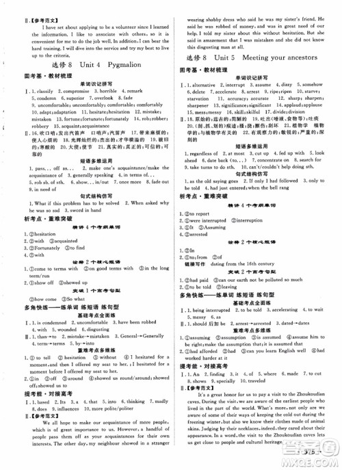 2019英语人教版课堂新坐标高三一轮总复习参考答案
