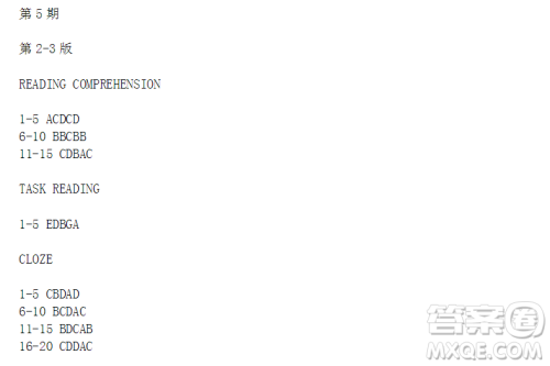 学英语报2018高考读写版第5期答案 学英语报2018高考读写版第5期答案