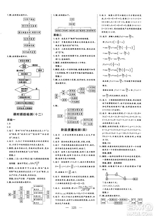 2018-2019版三维设计数学选修1-2人教A版参考答案