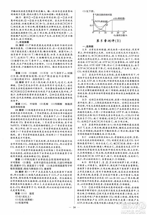 2018金学典同步解析与测评学考练生物必修1参考答案