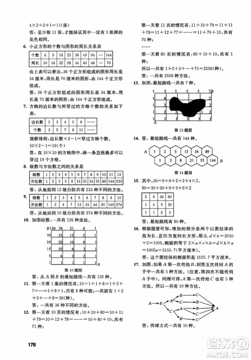 2018年数学创新思维训练六年级参考答案 2018年数学创新思维训练六年级参考答案