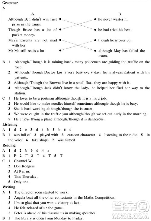 2018秋上教版A版知识与能力训练英语九年级上册评价手册答案 2018秋上教版A版知识与能力训练英语九年级上册评价手册答案