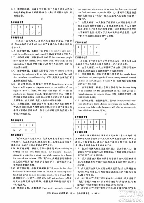 唐人英语2018顶尖训练完形填空与阅读理解160篇高一参考答案 唐人英语2018顶尖训练完形填空与阅读理解160篇高一参考答案