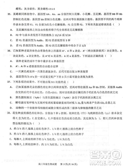 2019届河北省衡水中学高三上学期三调考试历史试题及答案 2019届河北省衡水中学高三上学期三调考试历史试题及答案
