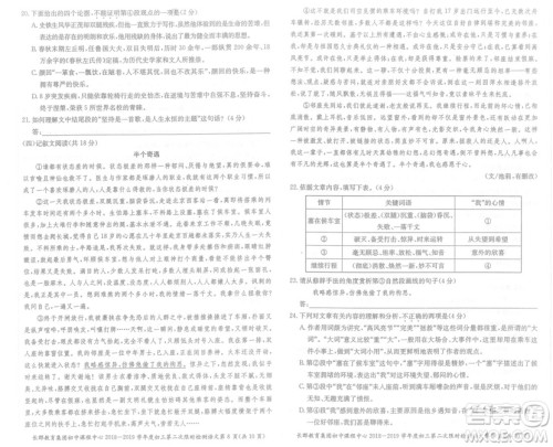 长郡中学2018-2019学年度初三第二次限时检测语文试题及参考答案 长郡中学2018-2019学年度初三第二次限时检测语文试题及参考答案