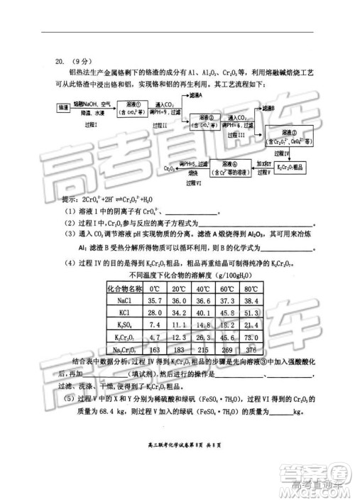 湖北省部分重点中学2019届高三第一次联考理科综合参考答案