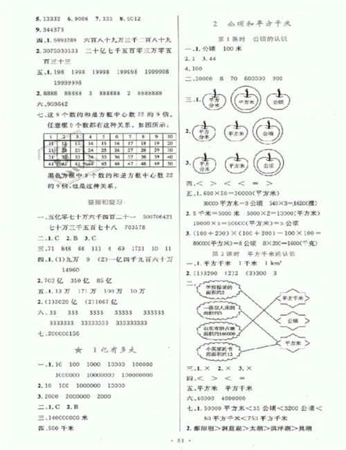 2018年小学同步测控优化设计四年级数学上册人教版增强版答案