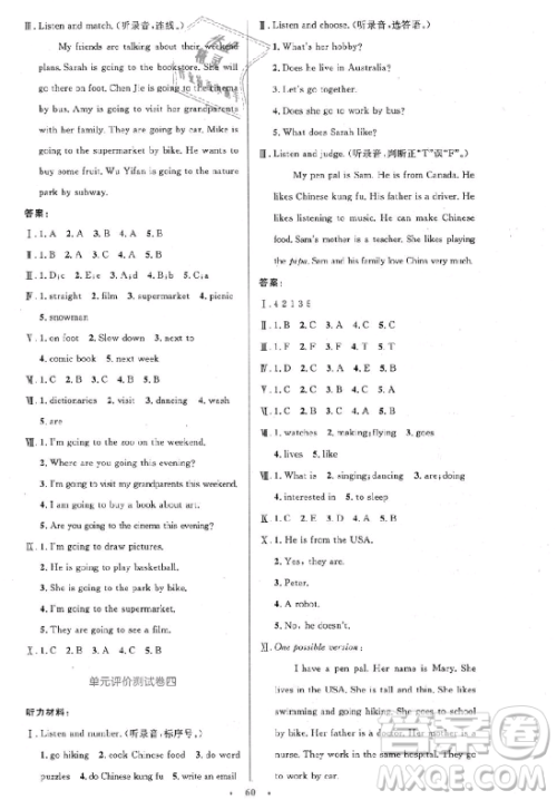 9787107318016六年级2018年小学英语同步测控优化设计上册人教版增强版答案 9787107318016六年级2018年小学英语同步测控优化设计上册人教版增强版答案