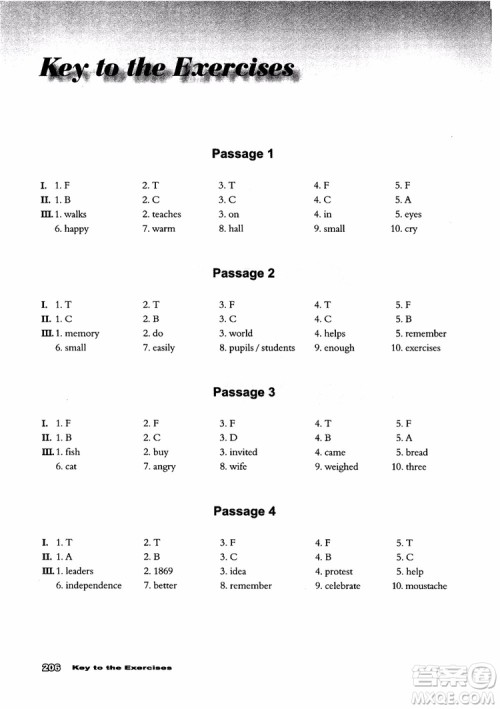 2018年新课标初中英语阅读100篇参考答案 2018年新课标初中英语阅读100篇参考答案
