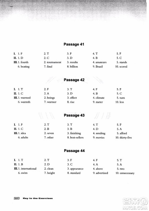 2018年新课标初中英语阅读100篇参考答案 2018年新课标初中英语阅读100篇参考答案