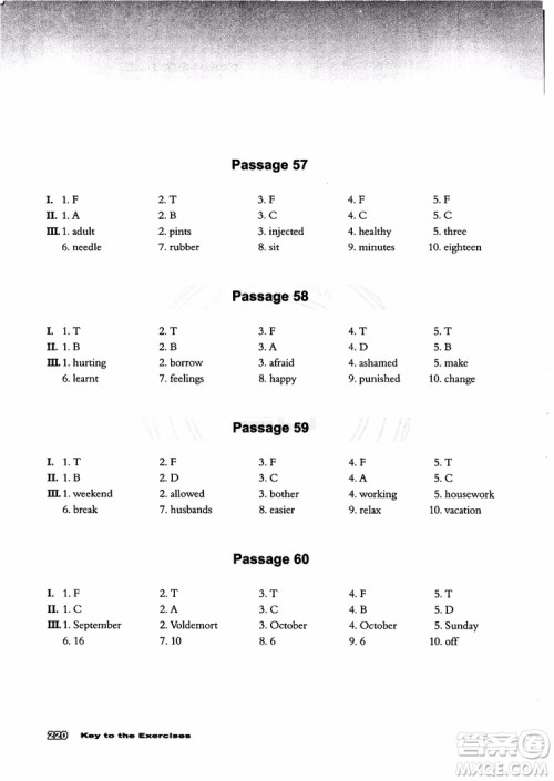 2018年新课标初中英语阅读100篇参考答案 2018年新课标初中英语阅读100篇参考答案