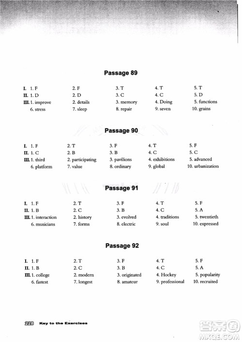 2018年新课标初中英语阅读100篇参考答案 2018年新课标初中英语阅读100篇参考答案