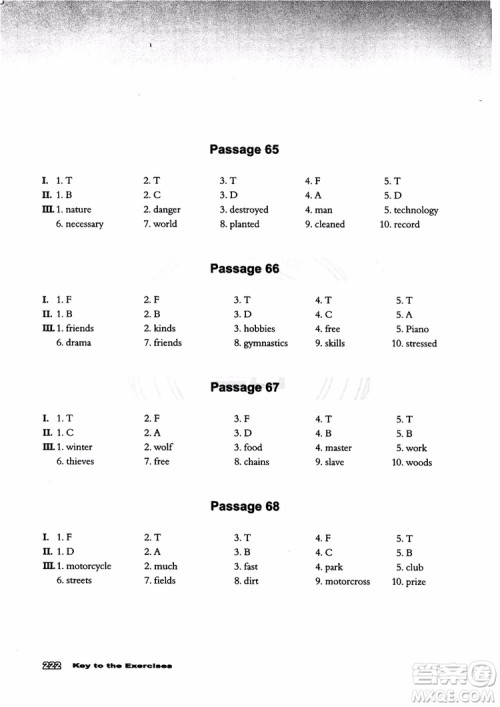 2018年新课标初中英语阅读100篇参考答案 2018年新课标初中英语阅读100篇参考答案