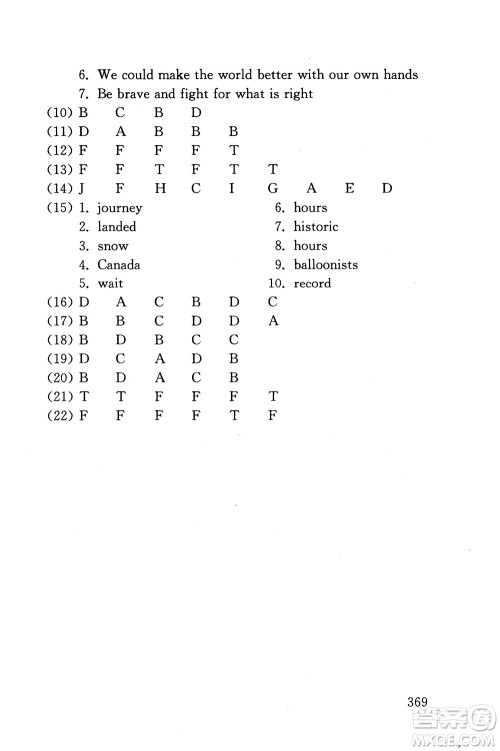 2018年交大金榜初中英语阅读300篇提高卷参考答案 2018年交大金榜初中英语阅读300篇提高卷参考答案