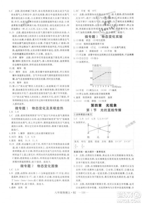 9787568841955新领程2018年秋初中物理8年级上RJ人教版答案