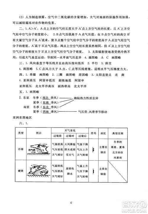 京师普教2018海淀名师伴你学同步学练测高中地理必修1参考答案