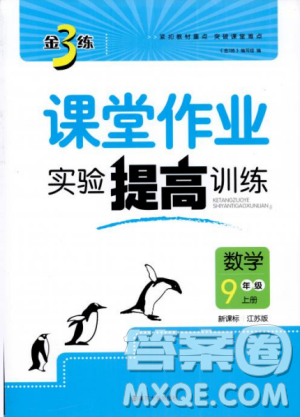 9787305167652江苏版金3练2018年课堂作业实验提高训练九年级上册数学答案