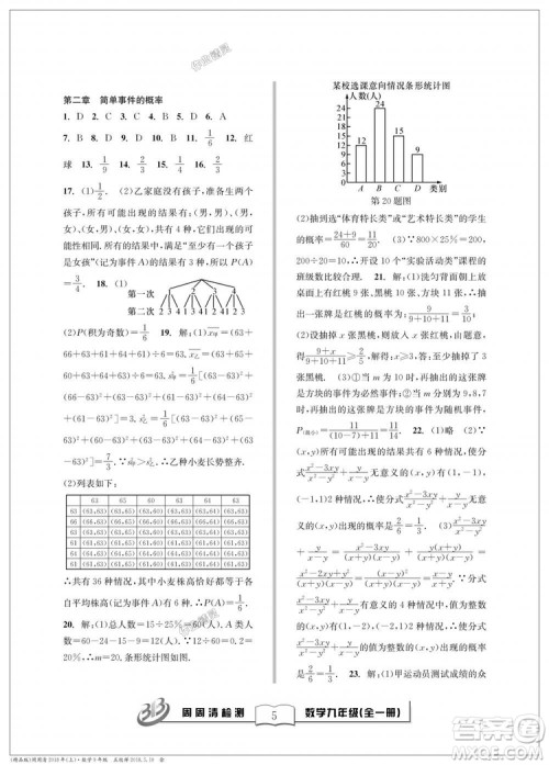 9787545423570BFB周周清检测九年级全一册数学2018年浙教版答案 9787545423570BFB周周清检测九年级全一册数学2018年浙教版答案
