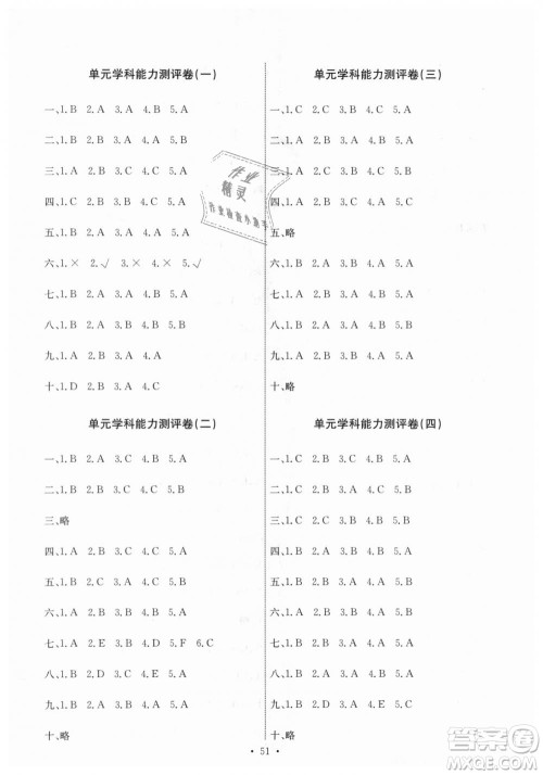 9787107247835人教版2018年三年级上册英语PEP能力培养与测试答案