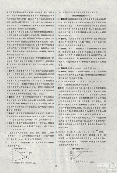 2018天舟文化能力培养与测试人教版生物必修3参考答案 2018天舟文化能力培养与测试人教版生物必修3参考答案