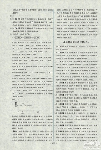 2018天舟文化能力培养与测试人教版生物必修3参考答案 2018天舟文化能力培养与测试人教版生物必修3参考答案