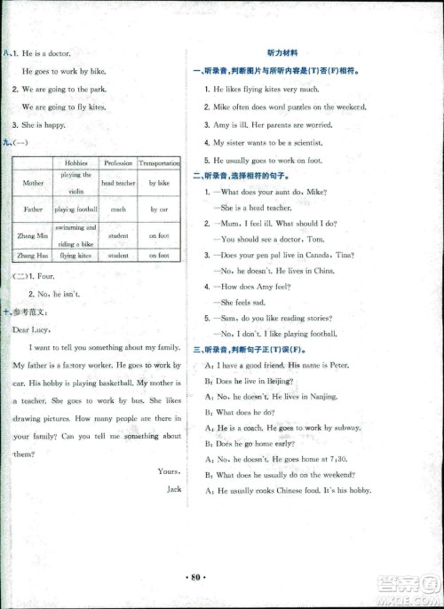 现代教育出版社2018年课时B练核心素养卷英语六年级上参考答案 现代教育出版社2018年课时B练核心素养卷英语六年级上参考答案