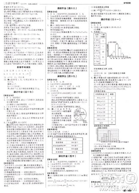 9787806202937全品学练考数学七年级上册北师大版BS2018年听课手册参考答案 9787806202937全品学练考数学七年级上册北师大版BS2018年听课手册参考答案