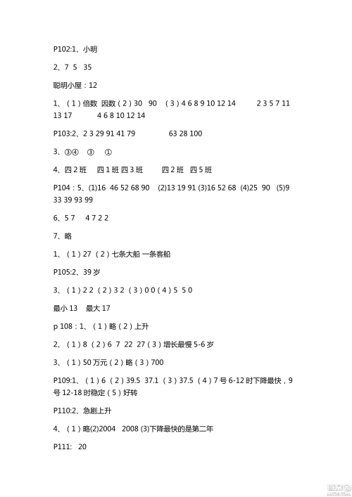 9787543642751青岛版2018新课堂同步学习与探究数学五年级上册答案
