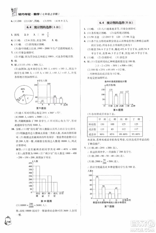 2018年轻巧夺冠数学七年级上六三制青岛专用参考答案 2018年轻巧夺冠数学七年级上六三制青岛专用参考答案