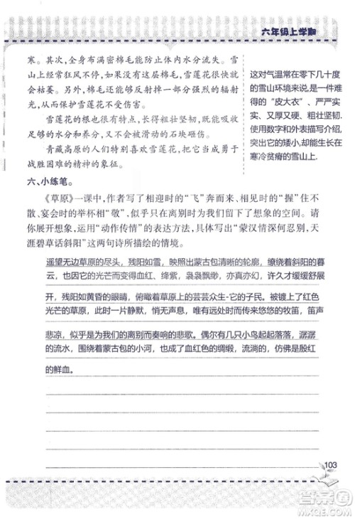 9787543647701新课堂同步学习与探究2018六年级语文上册答案 9787543647701新课堂同步学习与探究2018六年级语文上册答案