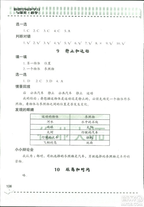 9787543663633新课堂同步学习与探究2018年六年级科学上册答案 9787543663633新课堂同步学习与探究2018年六年级科学上册答案
