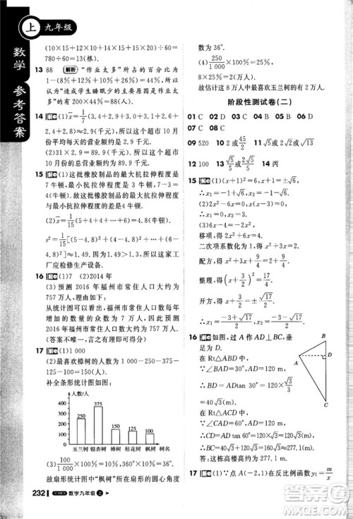 2018秋轻巧夺冠课堂直播九年级数学上册湘教版XJ版参考答案
