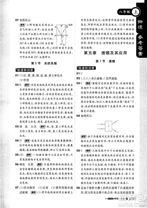 2018新版1+1轻巧夺冠课堂直播八年级上册物理人教版答案